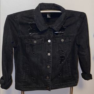 Black forever 21 Jean coat